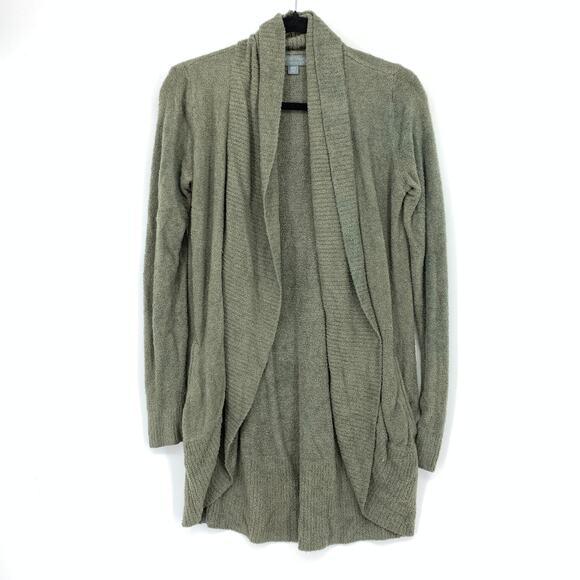 Barefoot Dreams Cozychic Lite Size XS/S Circle Cardigan Sweater Open Front Green - Picture 1 of 6